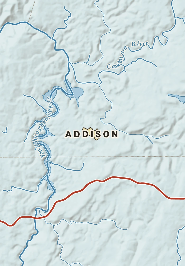 Atlas plate of Addison, Pennsylvania.