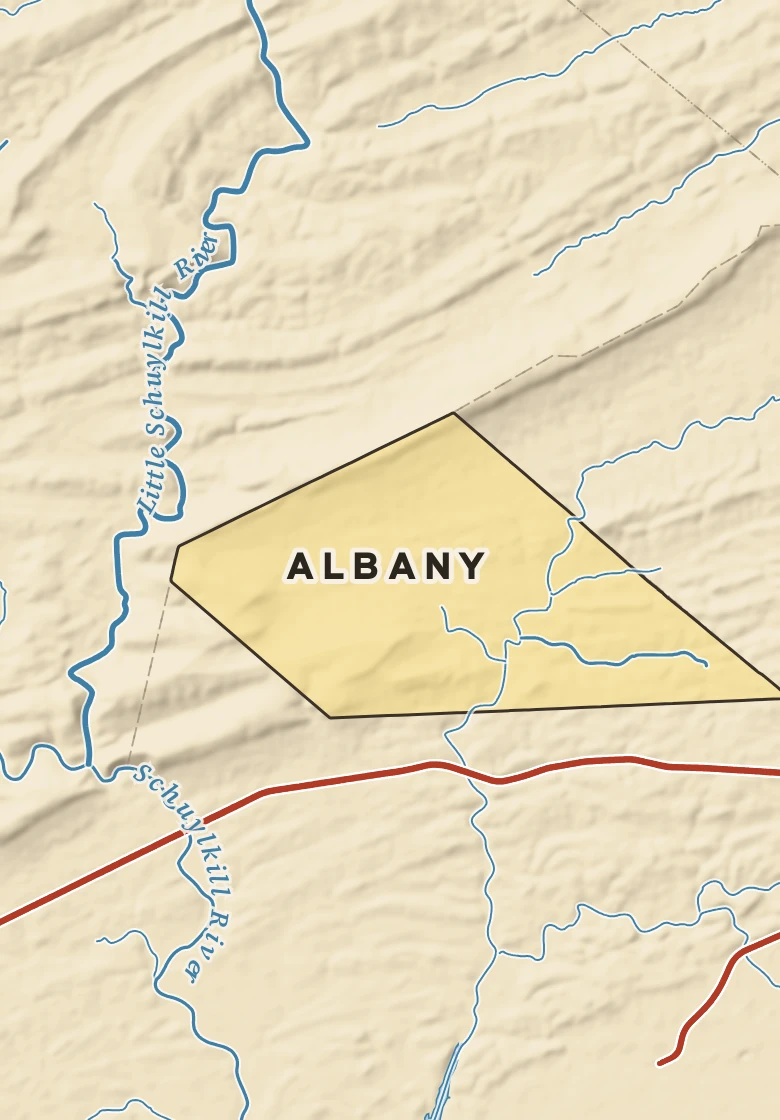 Atlas plate of Albany, Pennsylvania.