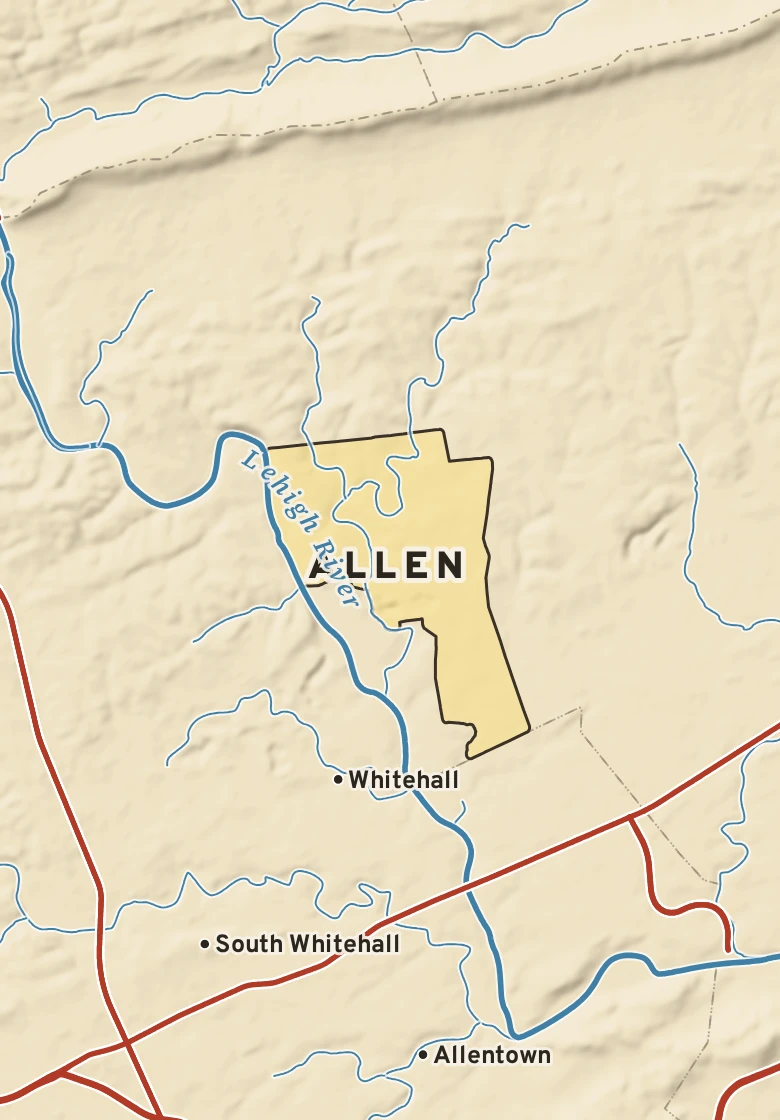 Atlas plate of Allen, Pennsylvania.