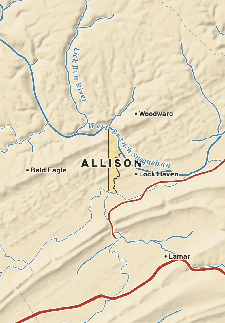 Atlas plate of Allison, Pennsylvania.
