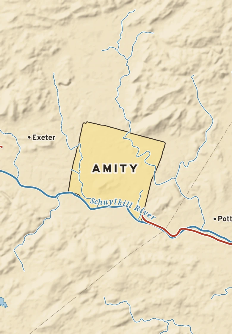 Atlas plate of Amity, Pennsylvania.