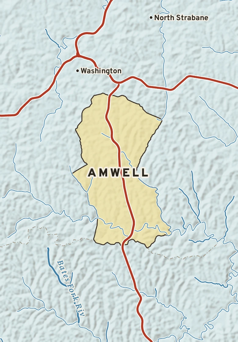 Atlas plate of Amwell, Pennsylvania.
