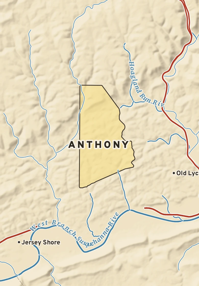 Atlas plate of Anthony, Pennsylvania.
