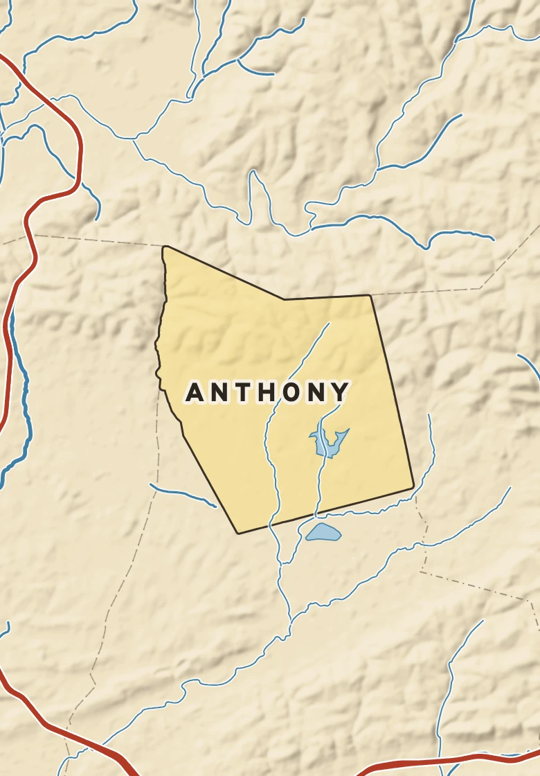 Atlas plate of Anthony, Pennsylvania.