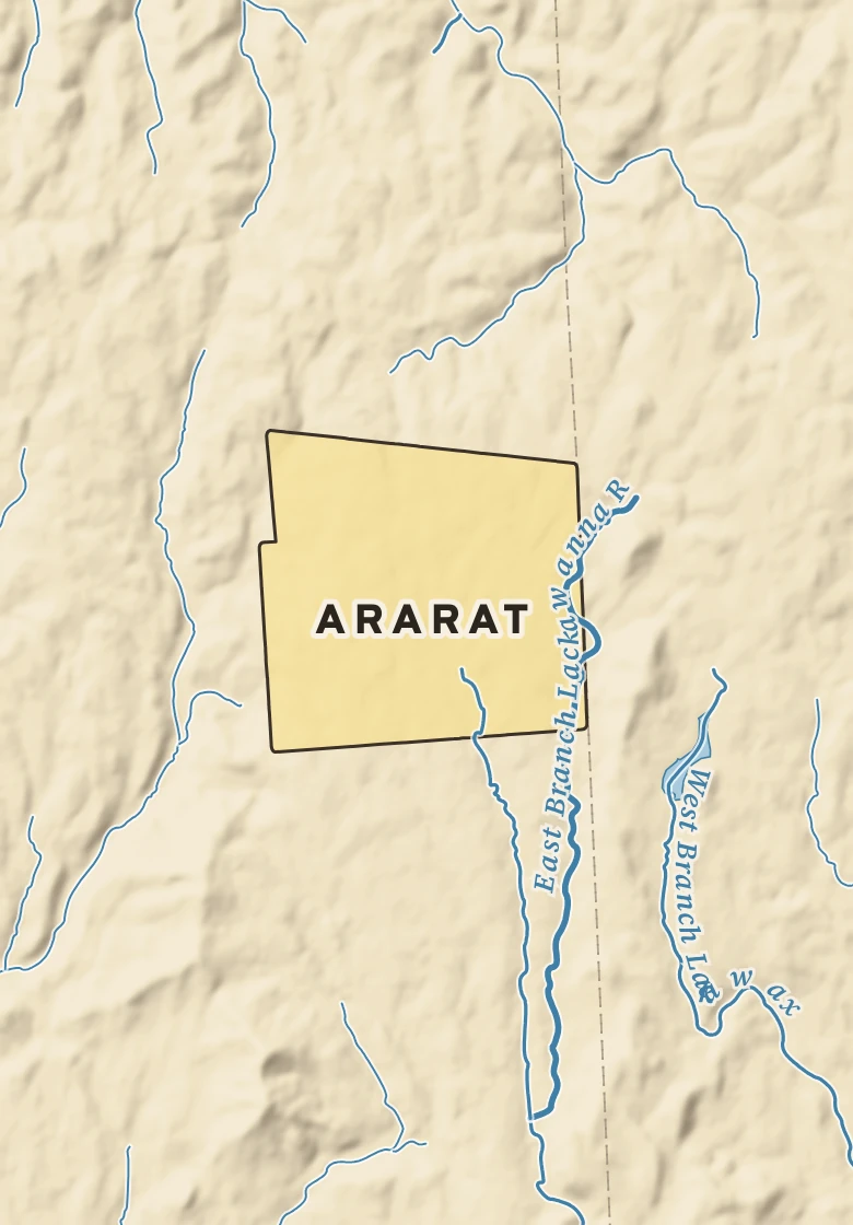 Atlas plate of Ararat, Pennsylvania.