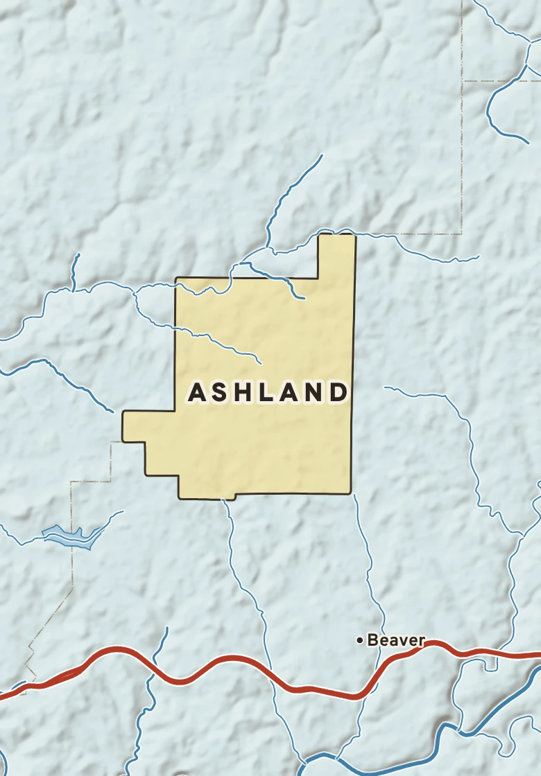 Atlas plate of Ashland, Pennsylvania.