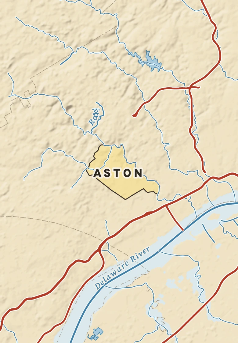 Atlas plate of Aston, Pennsylvania.