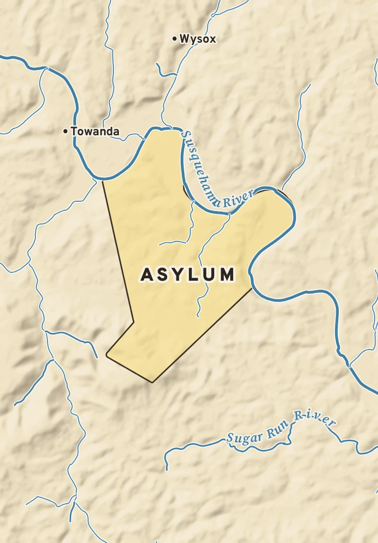 Atlas plate of Asylum, Pennsylvania.