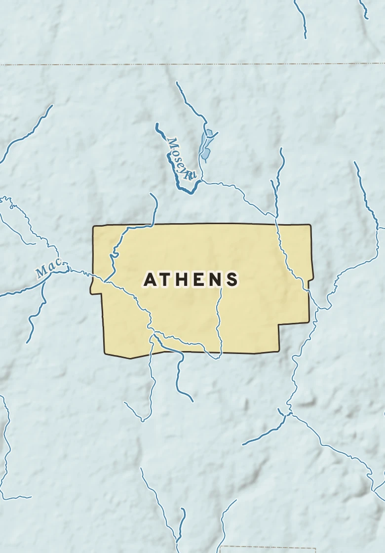 Atlas plate of Athens, Pennsylvania.