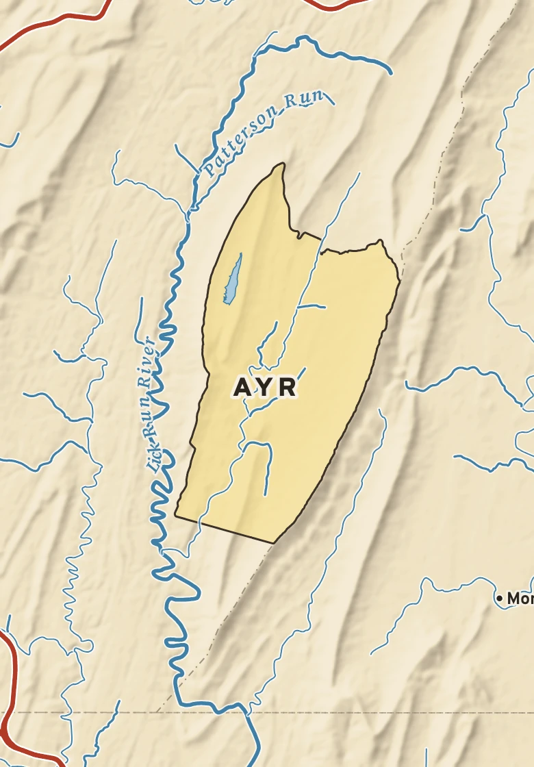 Atlas plate of Ayr, Pennsylvania.