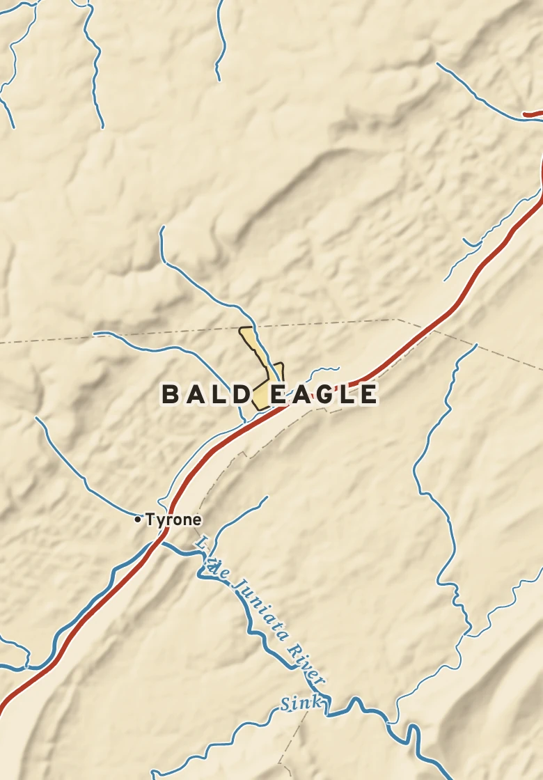 Atlas plate of Bald Eagle, Pennsylvania.