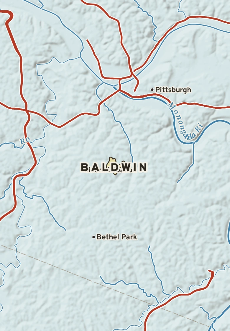 Atlas plate of Baldwin, Pennsylvania.