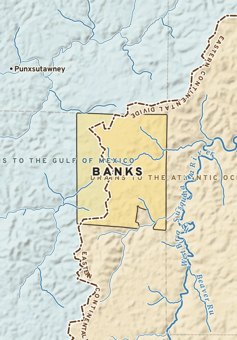 Atlas plate of Banks, Pennsylvania.