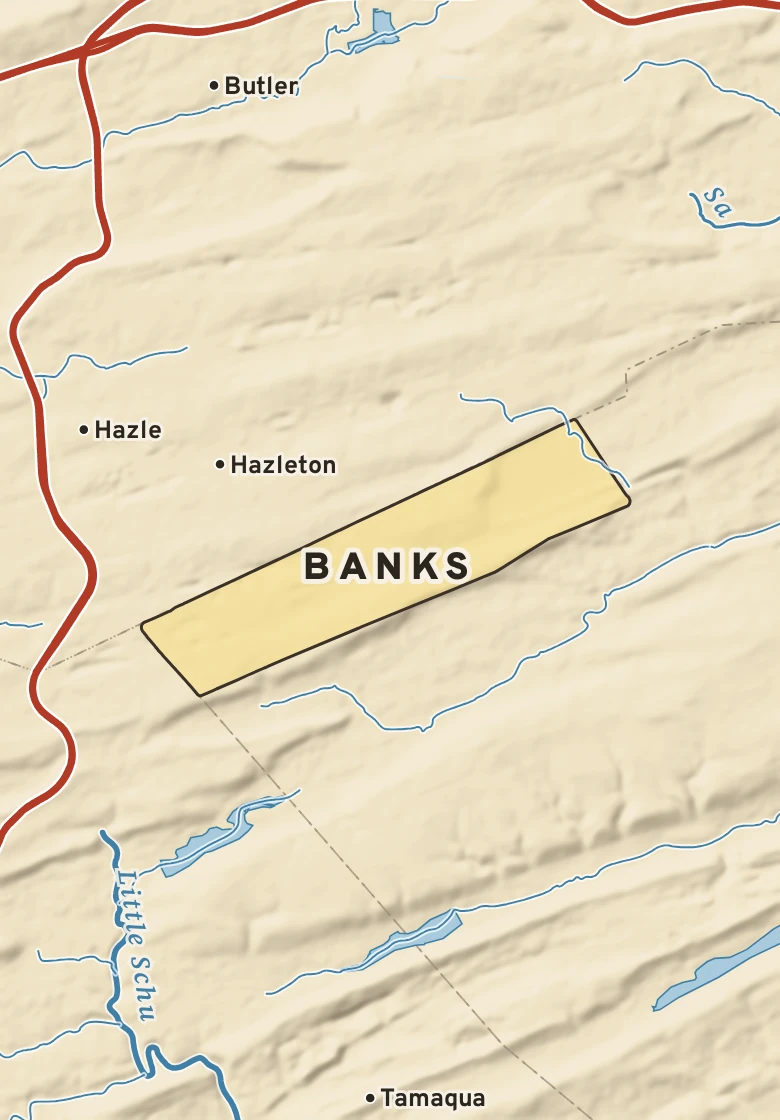 Atlas plate of Banks, Pennsylvania.