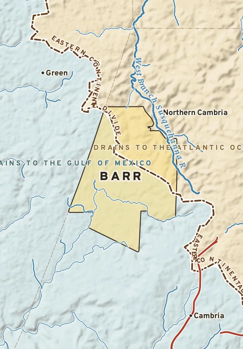 Atlas plate of Barr, Pennsylvania.