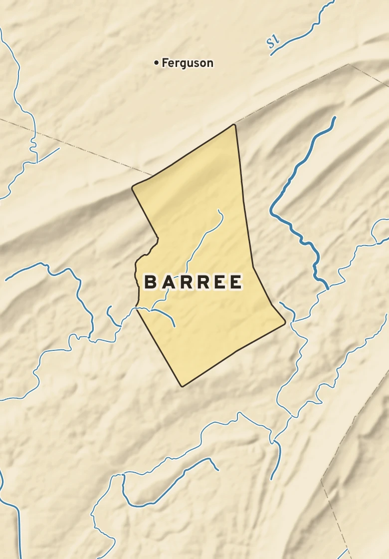 Atlas plate of Barree, Pennsylvania.