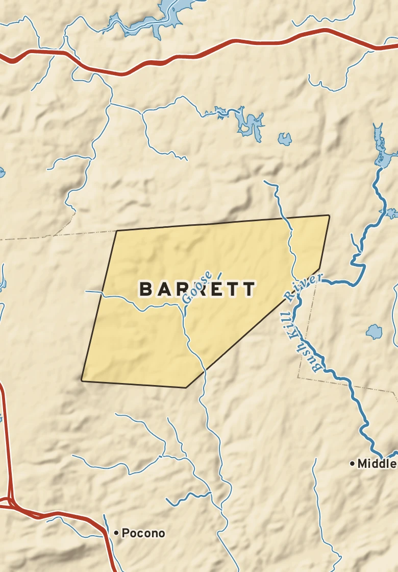 Atlas plate of Barrett, Pennsylvania.