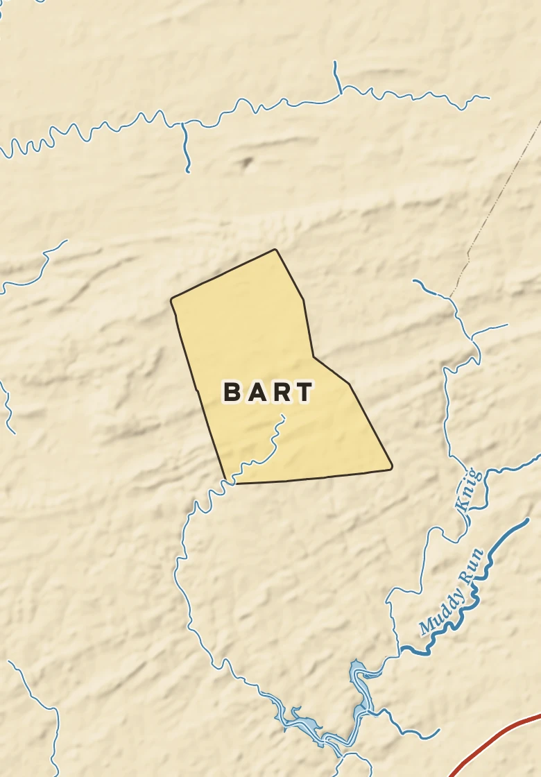 Atlas plate of Bart, Pennsylvania.