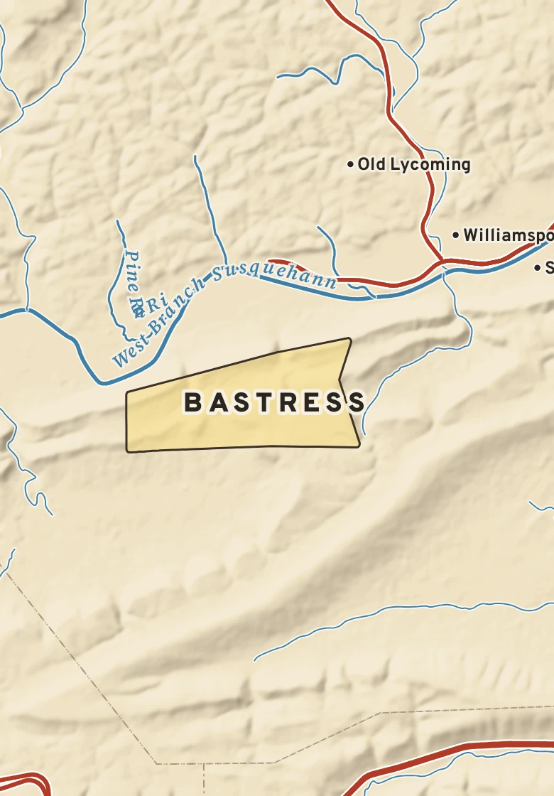 Atlas plate of Bastress, Pennsylvania.