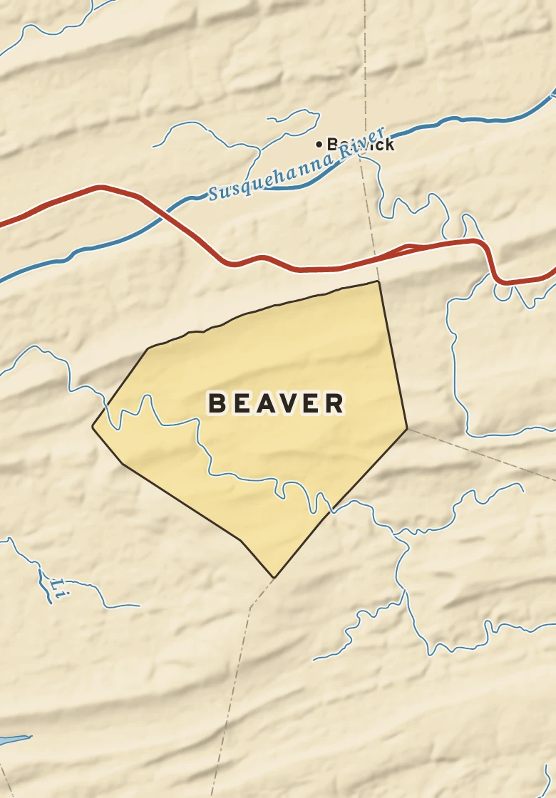 Atlas plate of Beaver, Pennsylvania.