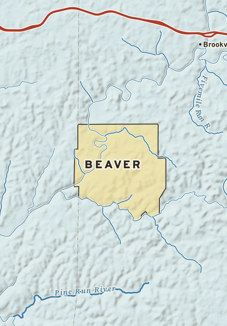 Atlas plate of Beaver, Pennsylvania.