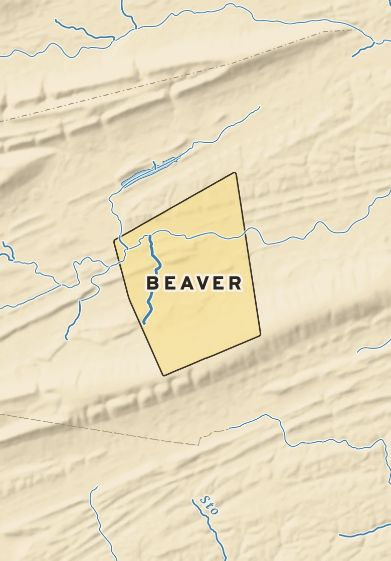 Atlas plate of Beaver, Pennsylvania.