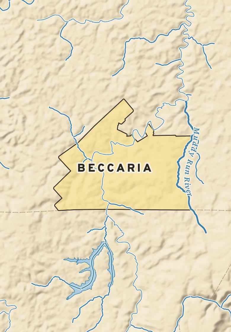 Atlas plate of Beccaria, Pennsylvania.