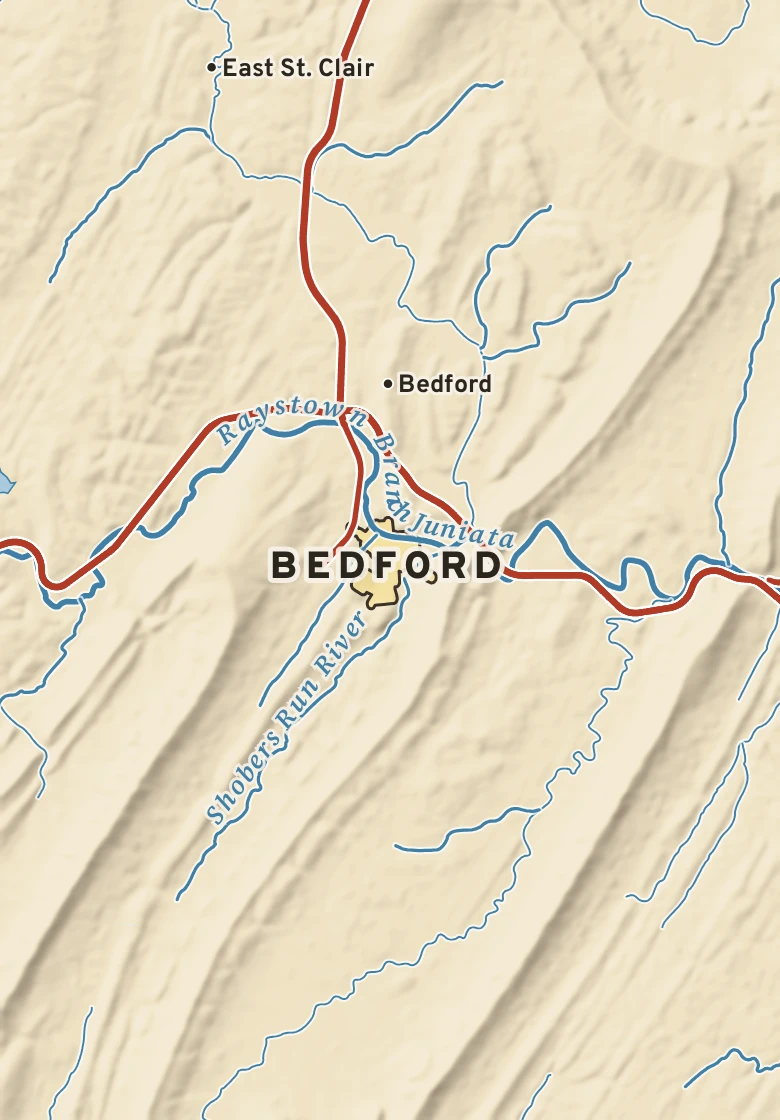 Atlas plate of Bedford, Pennsylvania.