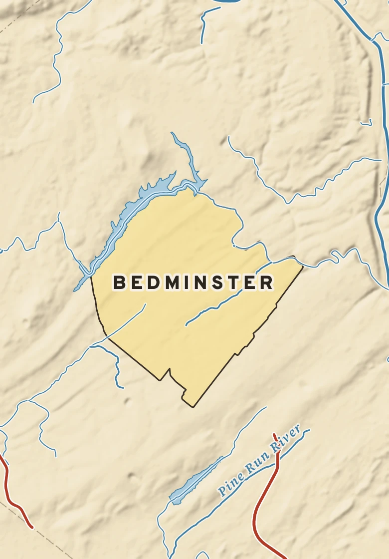 Atlas plate of Bedminster, Pennsylvania.