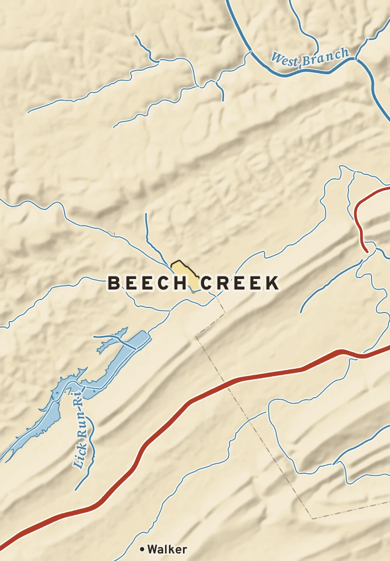 Atlas plate of Beech Creek, Pennsylvania.