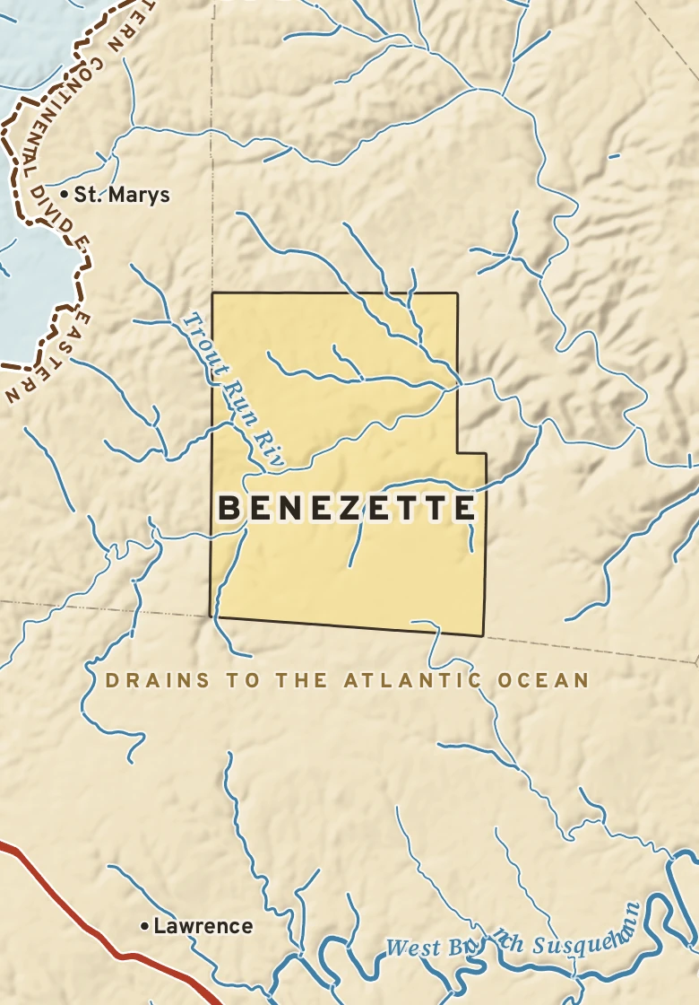 Atlas plate of Benezette, Pennsylvania.