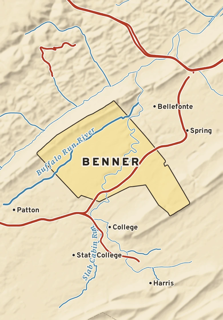 Atlas plate of Benner, Pennsylvania.