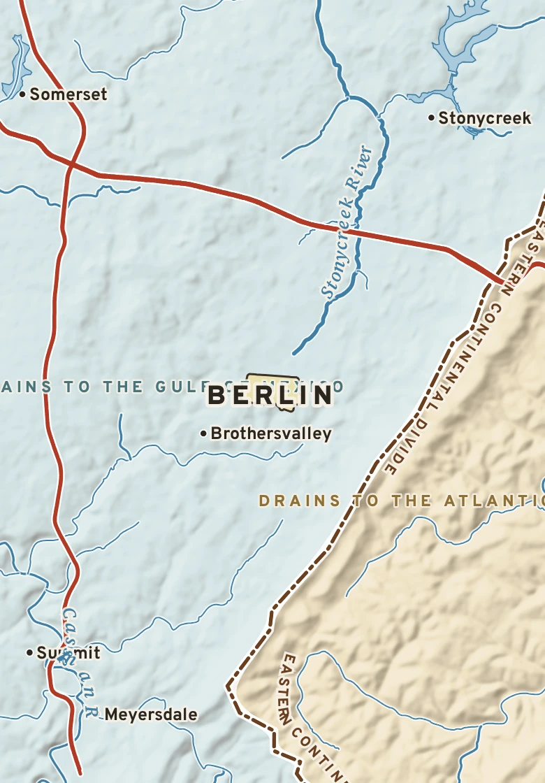 Atlas plate of Berlin, Pennsylvania.