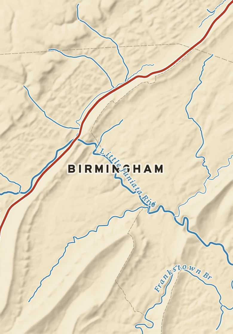 Atlas plate of Birmingham, Pennsylvania.