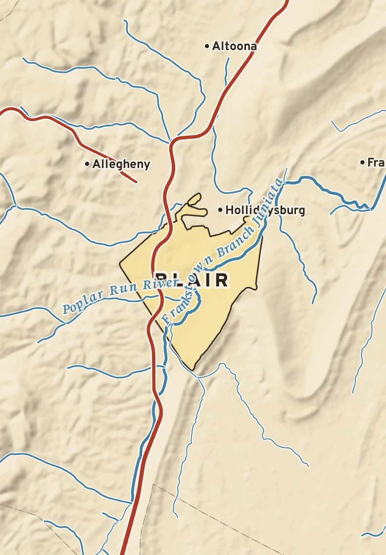 Atlas plate of Blair, Pennsylvania.