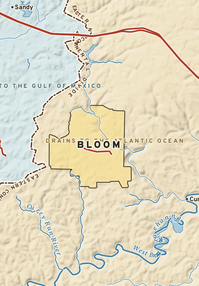 Atlas plate of Bloom, Pennsylvania.