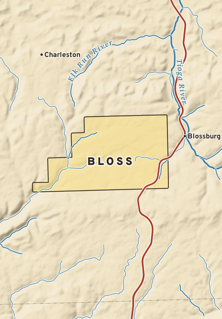 Atlas plate of Bloss, Pennsylvania.