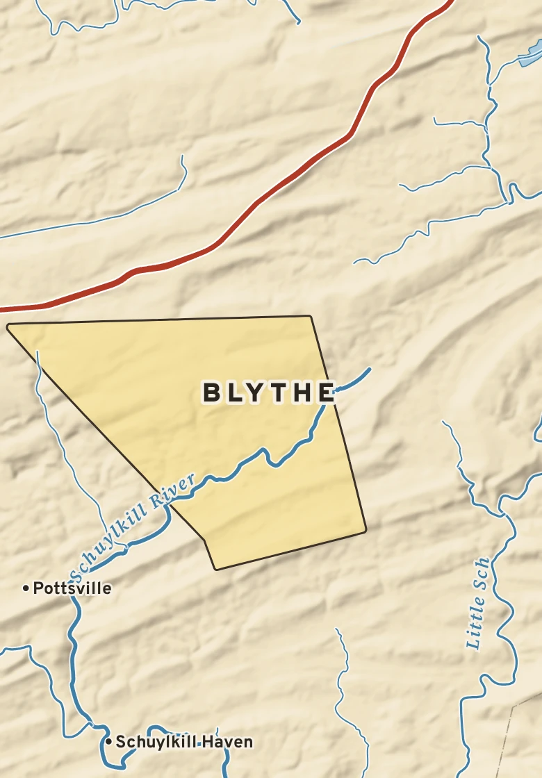 Atlas plate of Blythe, Pennsylvania.