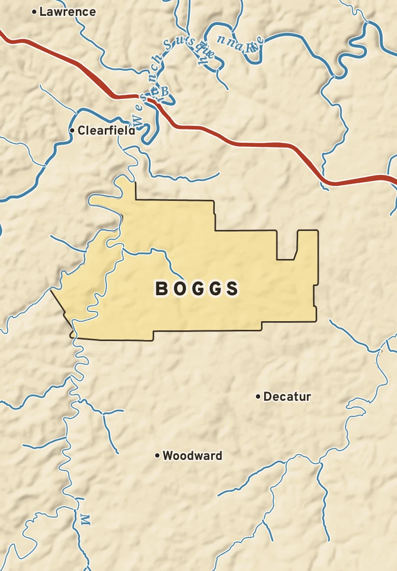Atlas plate of Boggs, Pennsylvania.