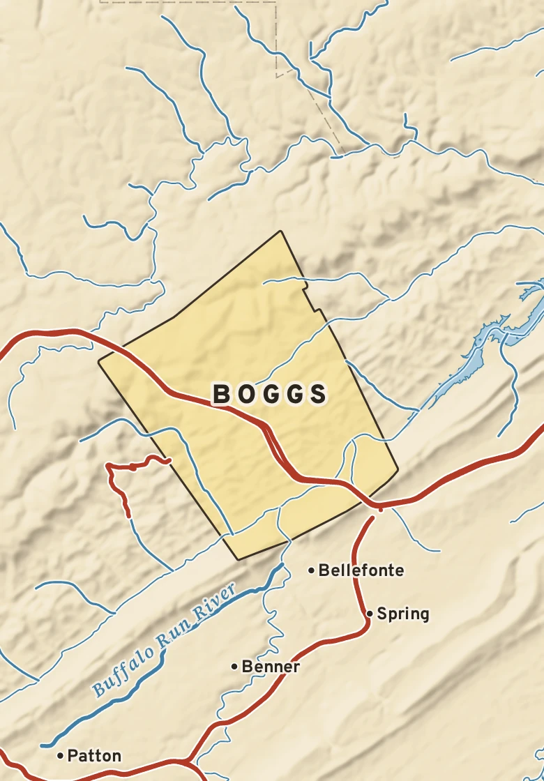 Atlas plate of Boggs, Pennsylvania.