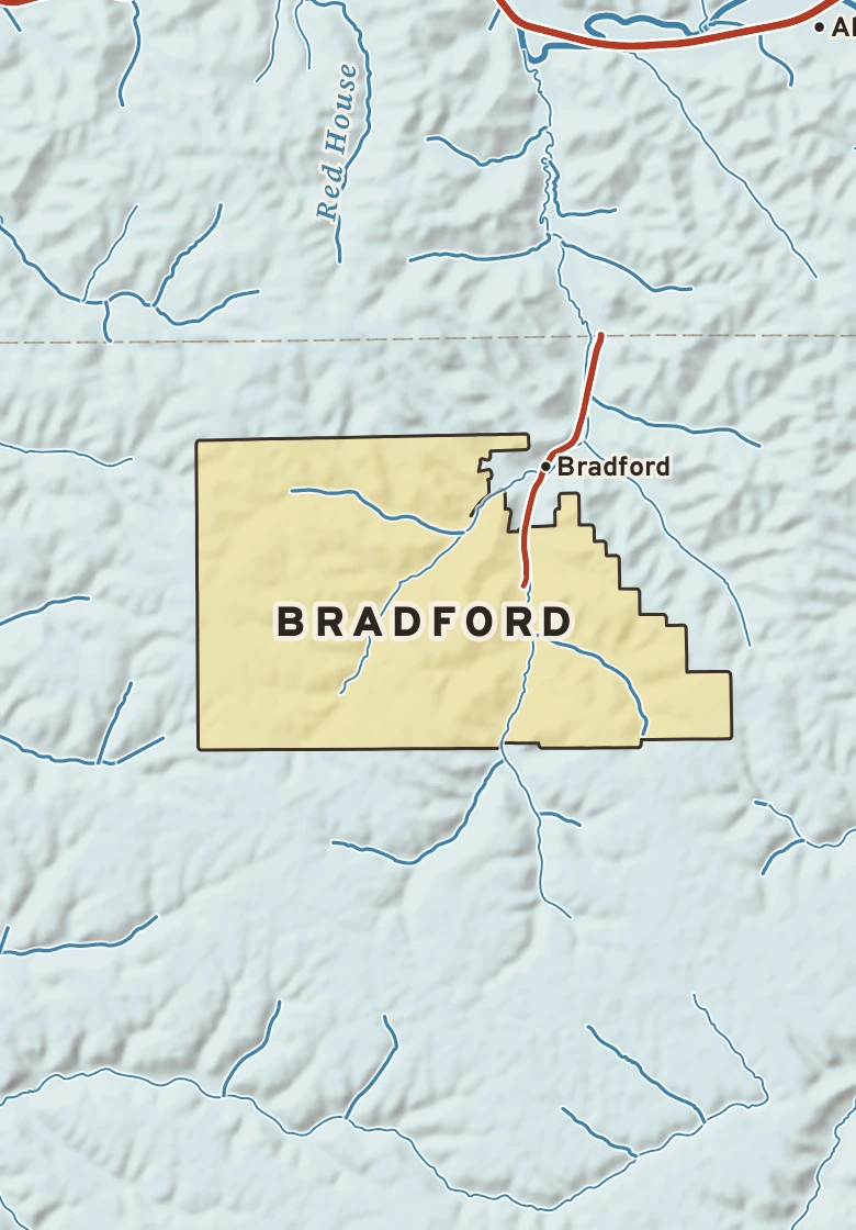 Atlas plate of Bradford, Pennsylvania.