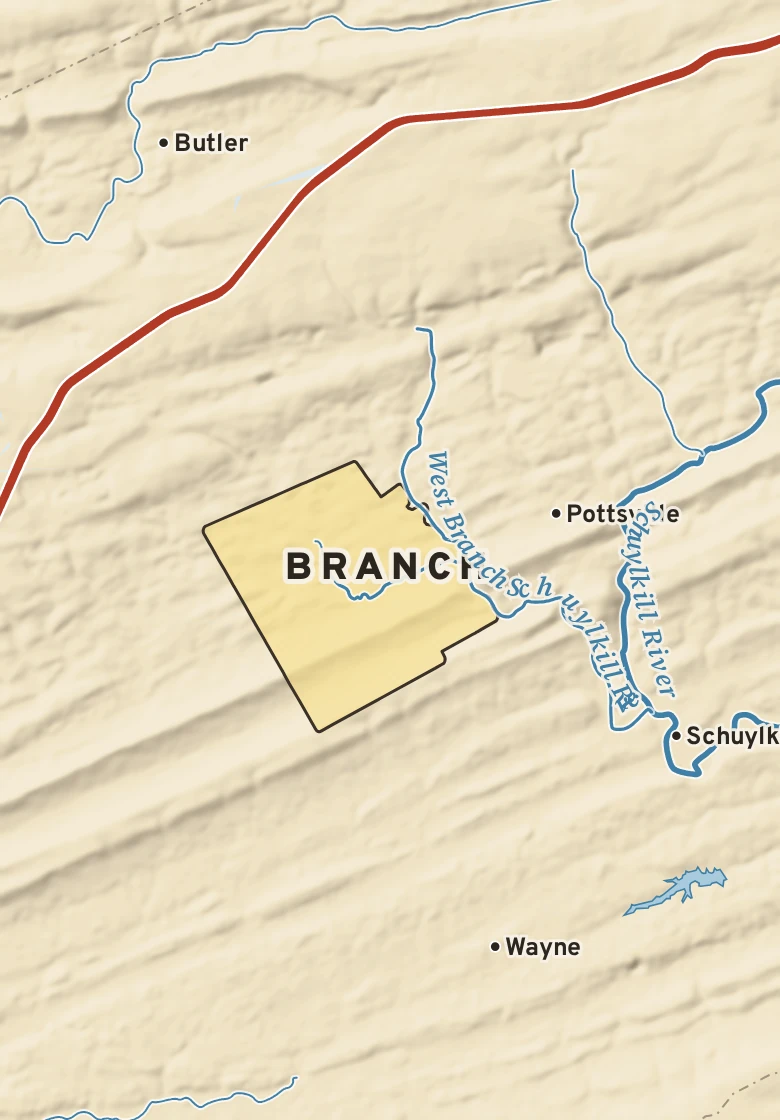 Atlas plate of Branch, Pennsylvania.