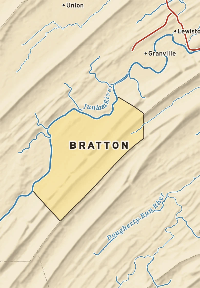 Atlas plate of Bratton, Pennsylvania.