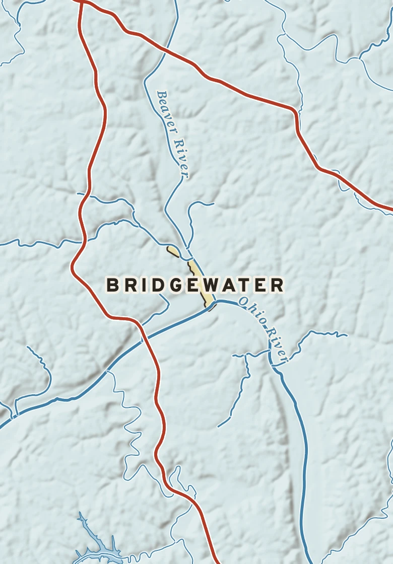 Atlas plate of Bridgewater, Pennsylvania.