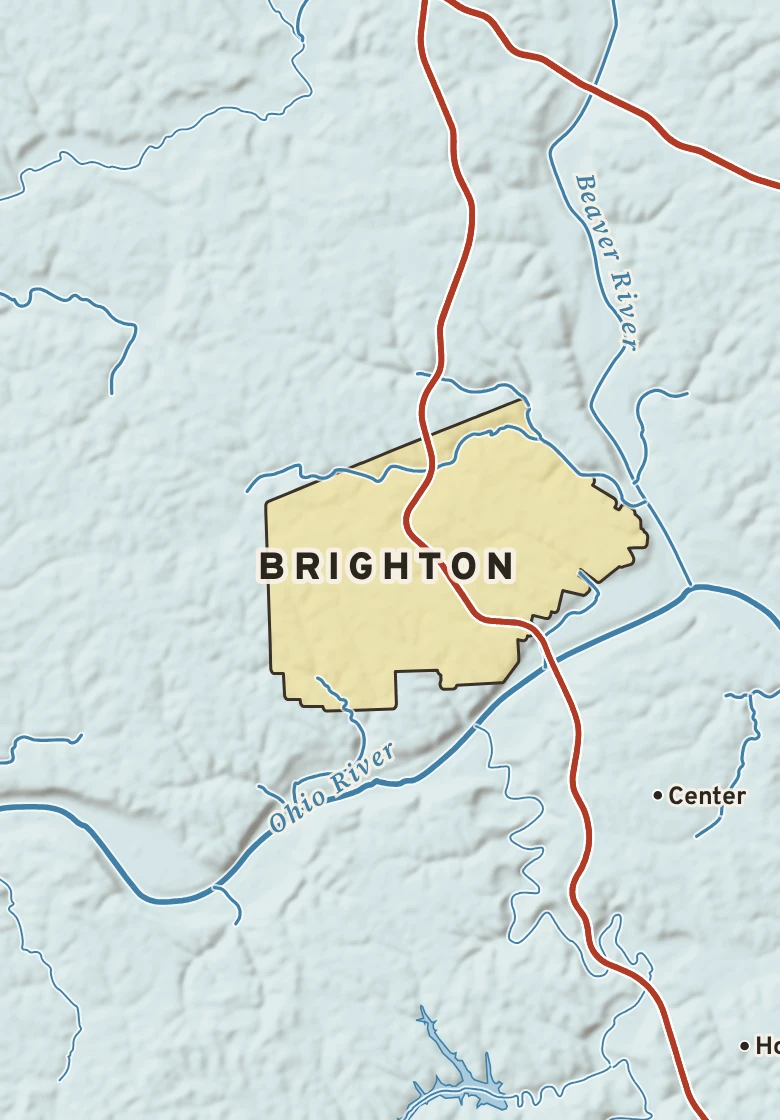 Atlas plate of Brighton, Pennsylvania.