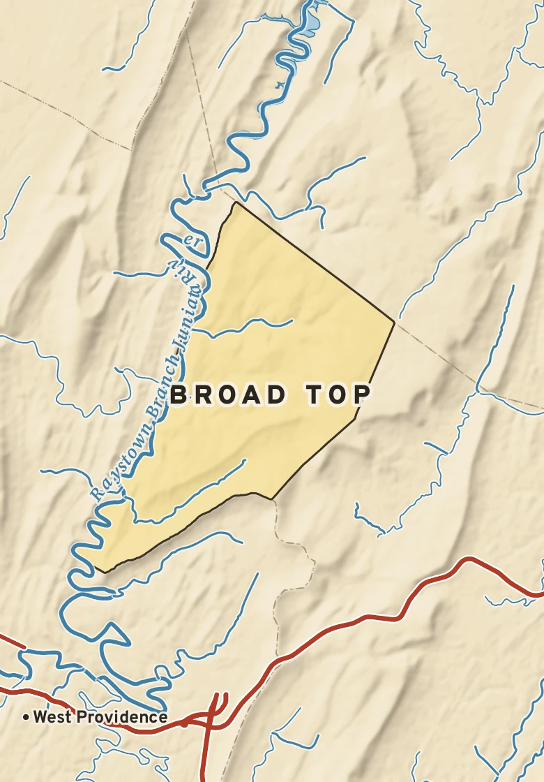 Atlas plate of Broad Top, Pennsylvania.