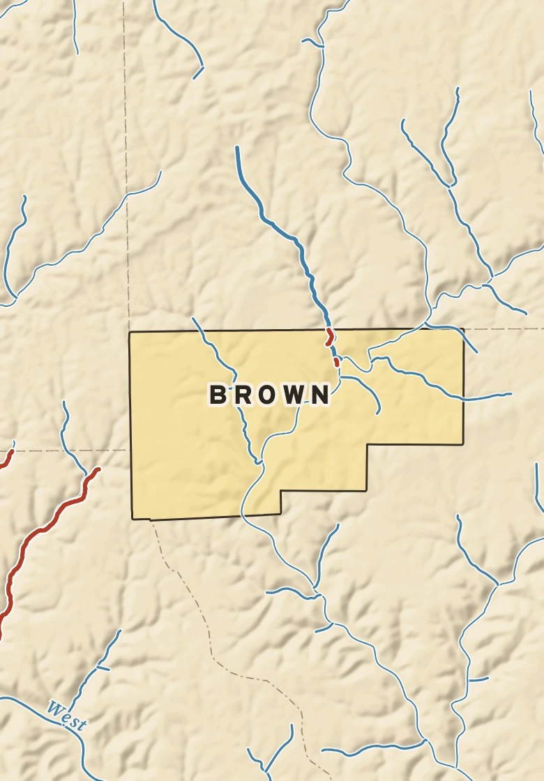 Atlas plate of Brown, Pennsylvania.