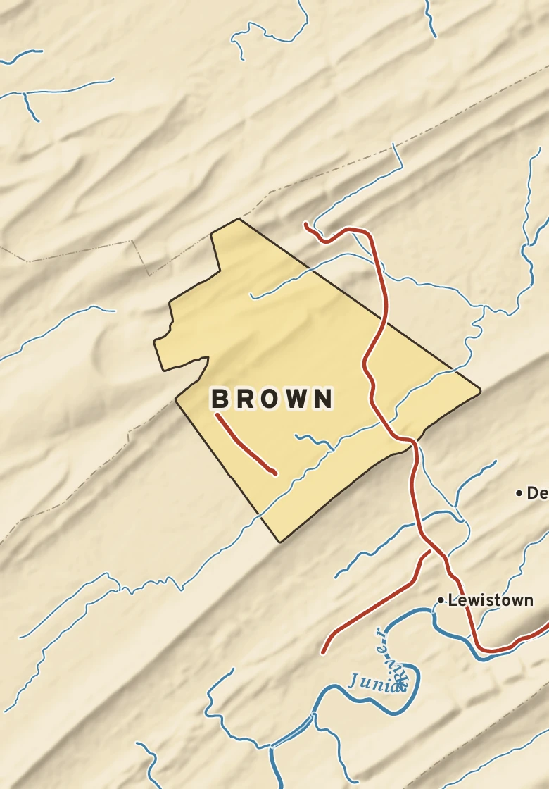 Atlas plate of Brown, Pennsylvania.