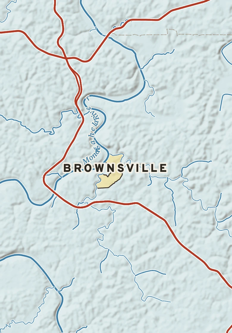 Atlas plate of Brownsville, Pennsylvania.