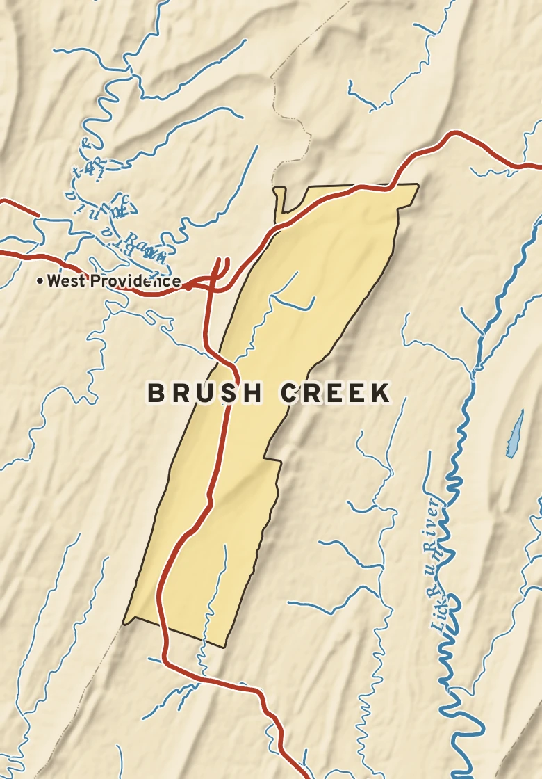 Atlas plate of Brush Creek, Pennsylvania.